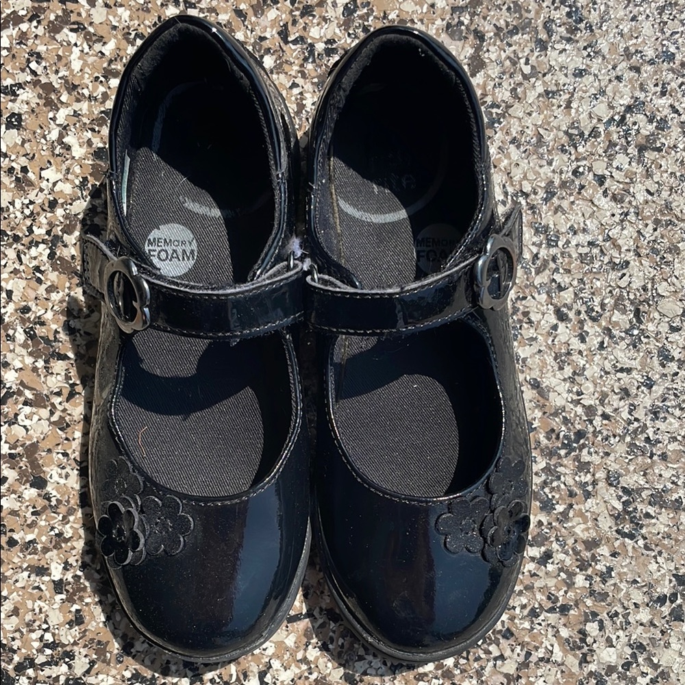 Stride Rite Black Dress Shoes with Elegant Velcro Strap